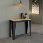 Consola extensible hasta 300 cm en micropartículas de madera Made in Italy – Flamber viadurini