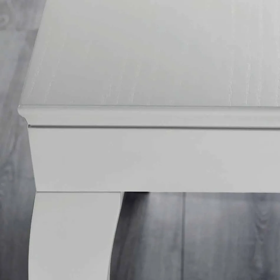 Consola extensible en madera de fresno lacada gris gris - Carpintero viadurini