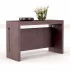 consola extensible en melamina con extensiones integradas Ussana viadurini