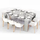 consola extensible en melamina con extensiones integradas Ussana viadurini