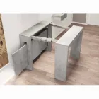 consola extensible en melamina con extensiones integradas Ussana viadurini