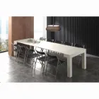 Extensible melamina consola poro abierto Bosa plegable blanco viadurini