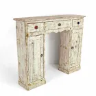 Consola artesanal en madera maciza de abeto Made in Italy - Carminia viadurini