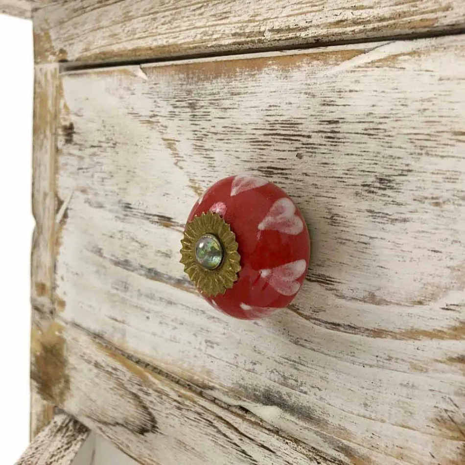 Consola artesanal en madera maciza de abeto Made in Italy - Carminia viadurini