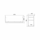 Consola de baño L 135 cm con doble cuenco en cerámica con pies - Nausica viadurini