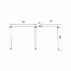 Consola de baño vintage de 90 cm, cerámica blanca, con pies Made in Italy - Nausica viadurini