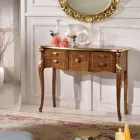 Consola de madera clásica 3 o 5 cajones de lujo Made in Italy - Londres viadurini