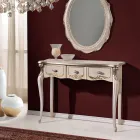 Consola de madera clásica 3 o 5 cajones de lujo Made in Italy - Londres viadurini