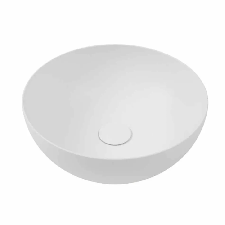 Consola de Baño con Lavabo y Repisa en Gres Porcelánico 4 Acabados - Ramina viadurini