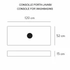 Consola de Baño con Lavabo y Repisa en Gres Porcelánico 4 Acabados - Ramina viadurini