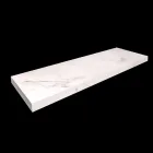 Consola de Baño con Lavabo y Repisa en Gres Porcelánico 4 Acabados - Ramina viadurini