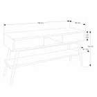 Consola de baño de teca de diseño moderno en teca natural Pistoia viadurini