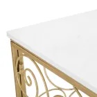 Consola de entrada en hierro con acabado dorado con tablero de mármol - Carlotta viadurini