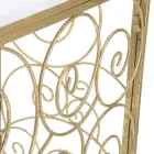 Consola de entrada en hierro con acabado dorado con tablero de mármol - Carlotta viadurini