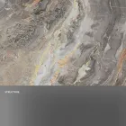 Consola de diseño con tablero de mármol y base de vidrio Made in Italy - Molino viadurini