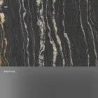 Consola de diseño con tablero de mármol y base de vidrio Made in Italy - Molino viadurini