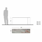 Consola de diseño con tablero de mármol y base de vidrio Made in Italy - Molino viadurini