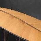 Consola de diseño y artesanía de madera de roble nogal Fenice viadurini