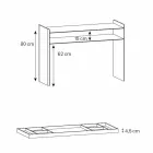 Consola de diseño en cristal extra claro con bandeja Made in Italy - Imperative viadurini