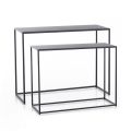 Consola Doble Fabricada en Acero Antracita - Osmio
