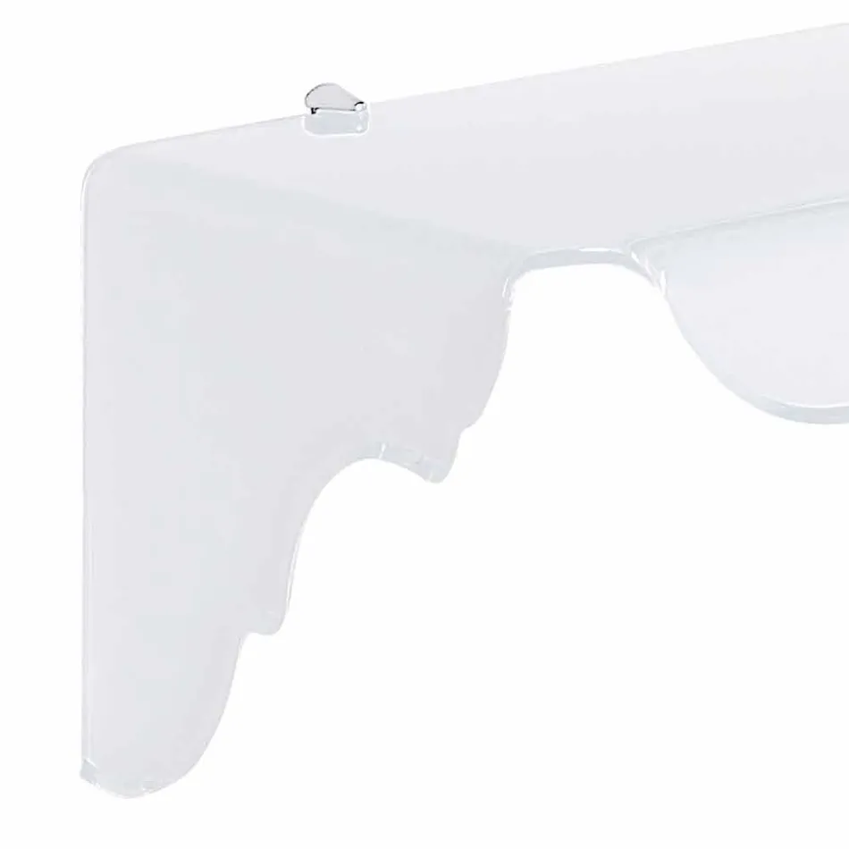 Consola de diseño de pared blanca, blanca, fabricada en Italia. viadurini