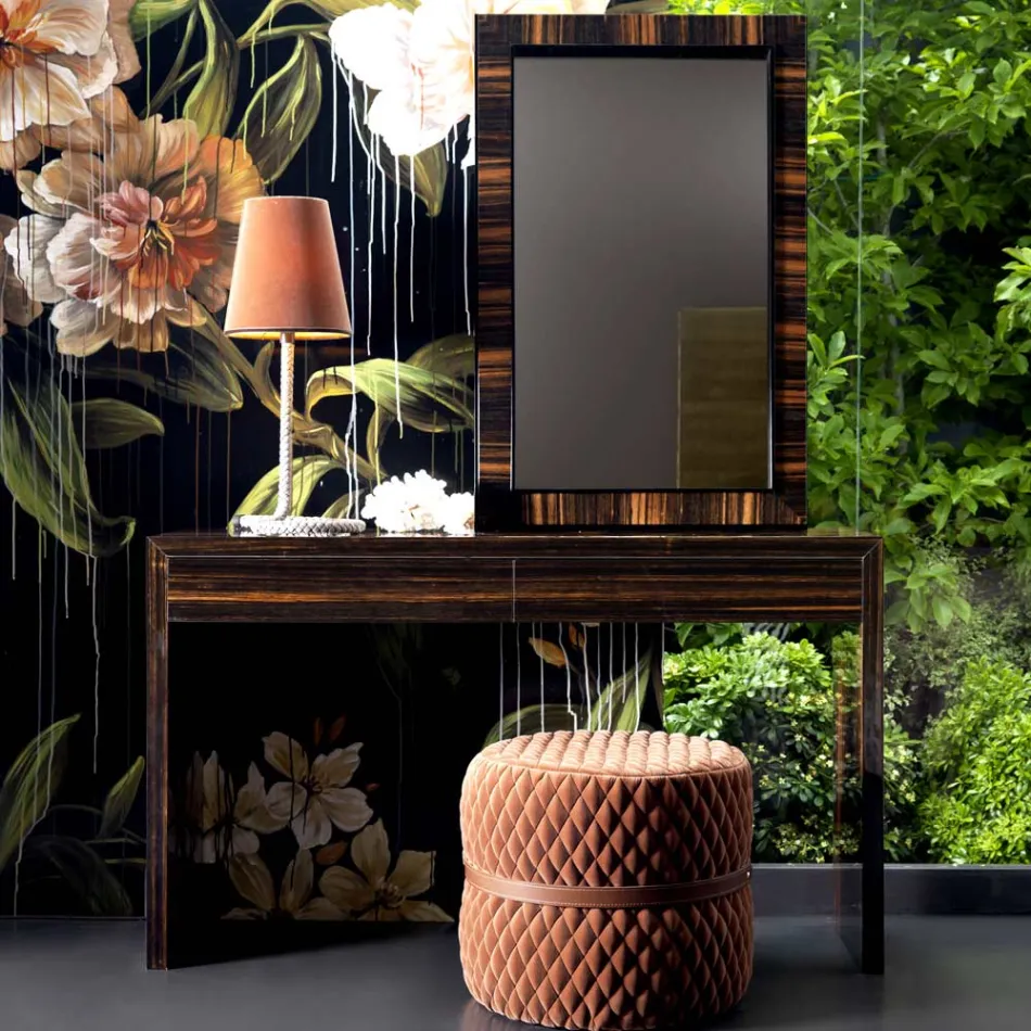 Grilli Zarafa moderna consola de madera de ébano hecha en Italia viadurini