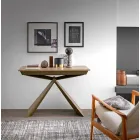 Consola en madera y metal extensible hasta 295 cm Made in Italy - Timedio viadurini