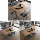 Consola en madera y metal extensible hasta 295 cm Made in Italy - Timedio viadurini