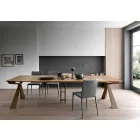 Consola en madera y metal extensible hasta 295 cm Made in Italy - Timedio viadurini