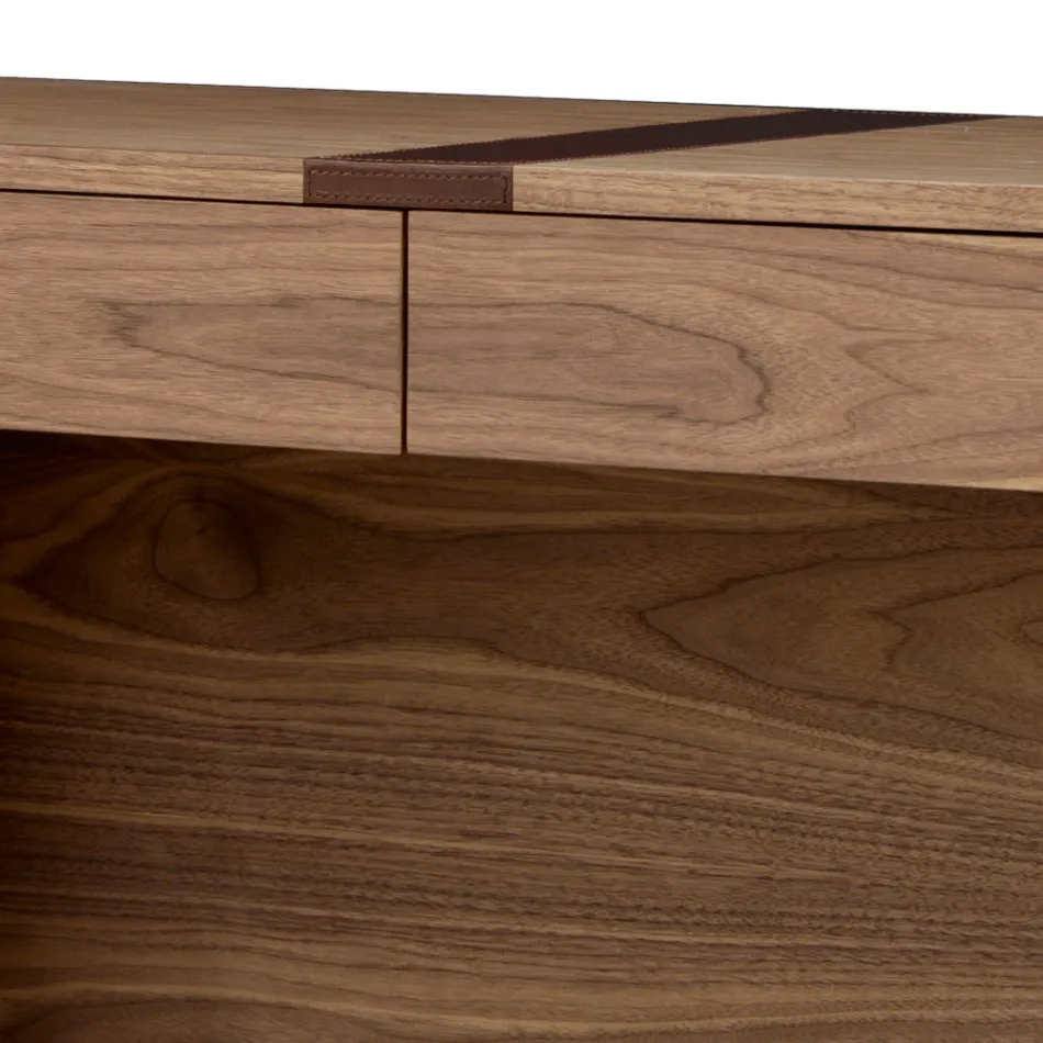 Grilli York diseño hecho en Italia mesa consola de madera maciza viadurini