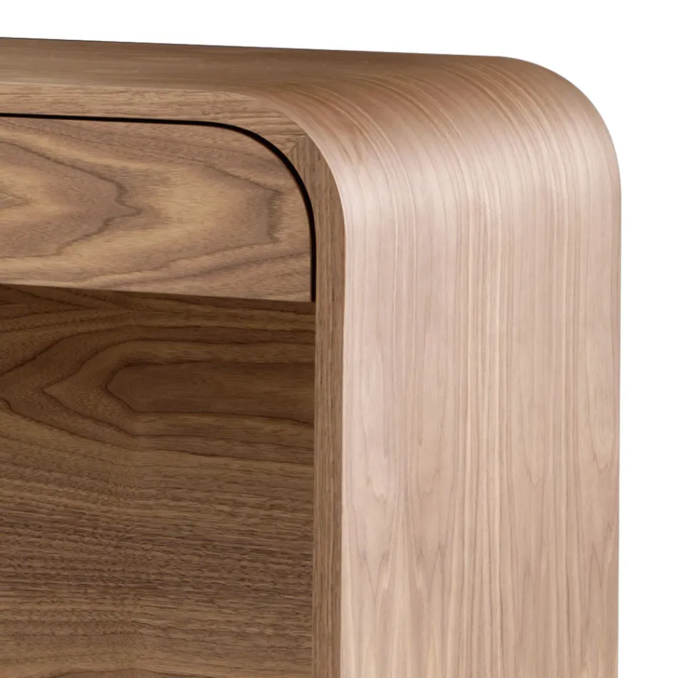 Grilli York diseño hecho en Italia mesa consola de madera maciza viadurini