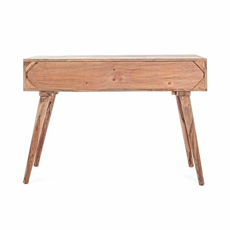 Consola de madera de sheesham con dos cajones de diseño de lujo Homemotion - Fregene viadurini