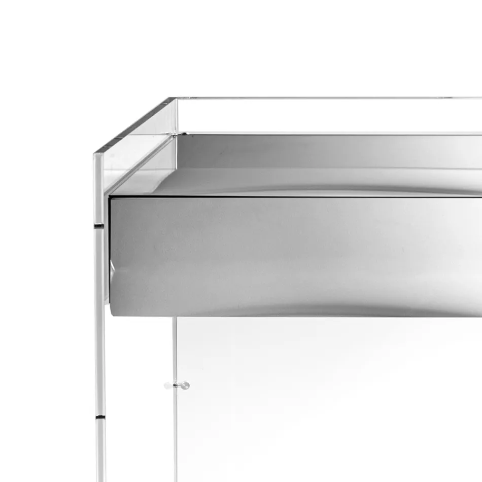 Mesa consola en tres acabados, fabricada en plexiglás, hecha en Italia - Fedra viadurini