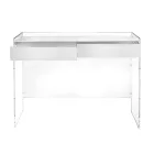 Mesa consola en tres acabados, fabricada en plexiglás, hecha en Italia - Fedra viadurini