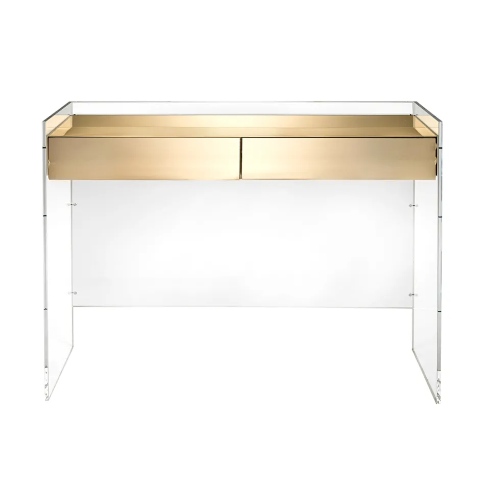 Mesa consola en tres acabados, fabricada en plexiglás, hecha en Italia - Fedra viadurini