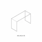 Consola en vidrio extraclaro elegante diseño minimalista 2 dimensiones - Selex viadurini