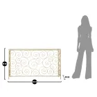 Consola de entrada dorada con estructura de hierro y tablero de mármol - Carlotta viadurini