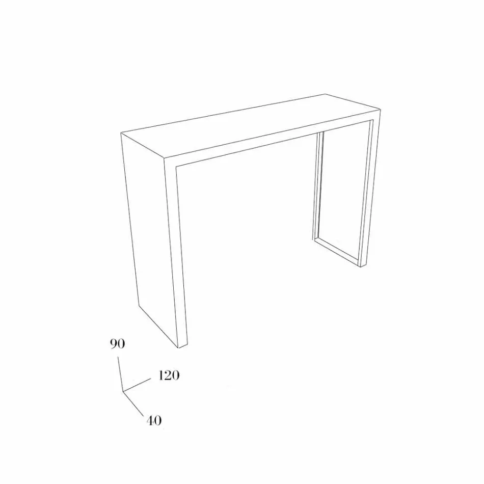 Consola Konsolle 120x40x90 Mabele viadurini