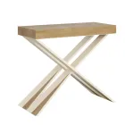 Consola moderna extensible a 300 cm con estructura blanca Made in Italy - Espejo viadurini