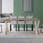 Consola moderna extensible a 300 cm con estructura blanca Made in Italy - Espejo viadurini