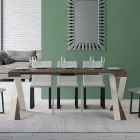 Consola moderna extensible a 300 cm con estructura blanca Made in Italy - Espejo viadurini