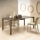 Consola moderna extensible en madera de roble y metal Made in Italy - Nappo viadurini