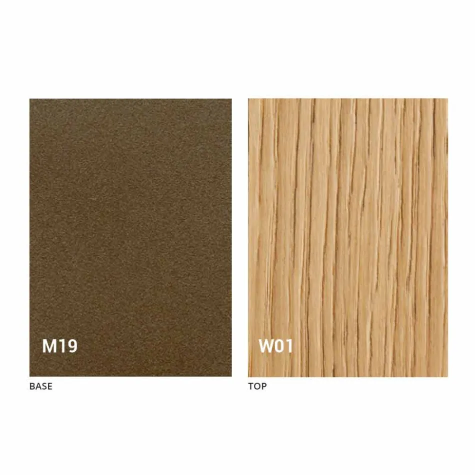 Consola moderna extensible en madera de roble y metal Made in Italy - Nappo viadurini