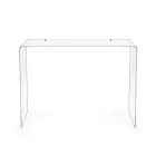 Mesa consola moderna en plexiglás transparente o multicolor, fabricada en Italia - Emy viadurini