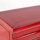 Consola Roja en Madera de Olmo con 3 Cajones Design Homemotion - Sonten viadurini