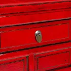 Consola Roja en Madera de Olmo con 3 Cajones Design Homemotion - Sonten viadurini