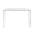 Consola Alarico de plexiglás transparente con diseño moderno, fabricada en Italia. viadurini