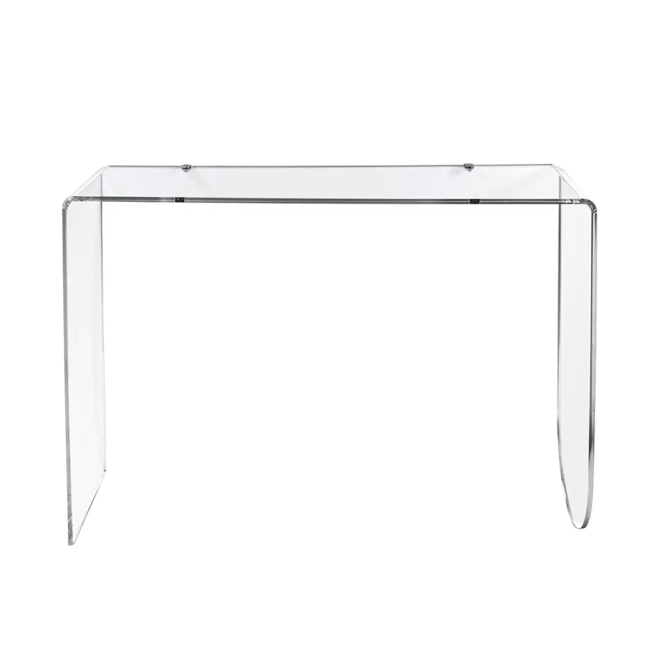 Consola Alarico de plexiglás transparente con diseño moderno, fabricada en Italia. viadurini