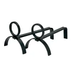 Par de morillos de chimenea de metal Altura 21 cm Made in Italy - Sari viadurini