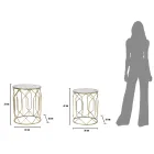 Par de Mesitas de Hierro con Tapa Redonda de Vidrio - Etro viadurini